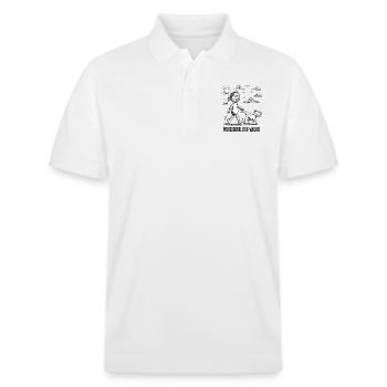 Pitbull Pet Dog Animal Lover - Stanley/Stella Unisex Organic Polo Shirt PREPSTER - white - Front - Roxy (174cm) & Andy (188cm)