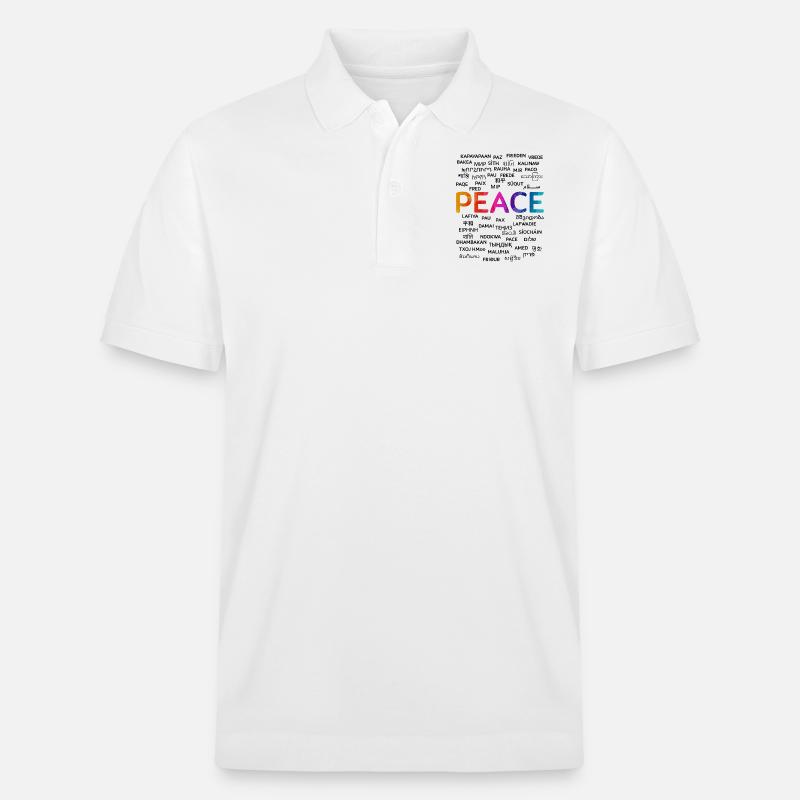 Wear Peace-Share Peace - Stanley/Stella Unisex Bio-Poloshirt PREPSTER - Weiß