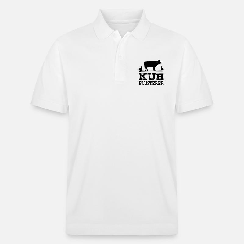 Kuh Flüsterer - Stanley/Stella Unisex Bio-Poloshirt PREPSTER - Weiß