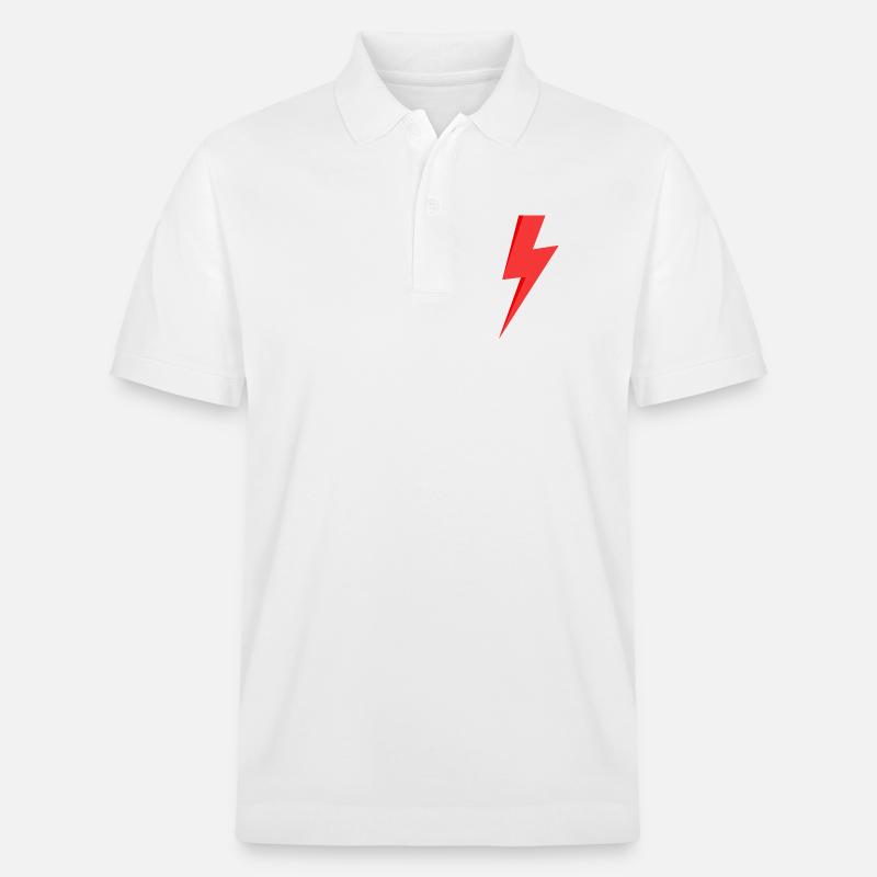 Roter Blitz - Stanley/Stella Unisex Bio-Poloshirt PREPSTER - Weiß