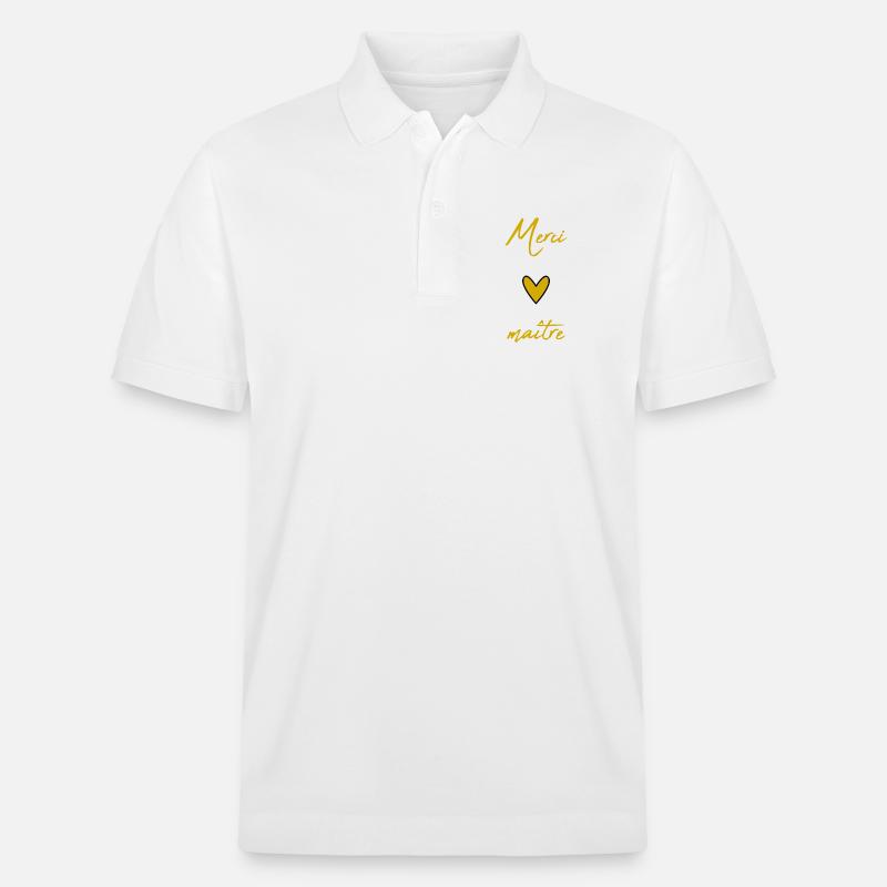 MAITRE. MAÎTRESSE. MERCI. MERCI MAÎTRESSE - Polo PREPSTER bio Stanley/Stella Unisexe - blanc