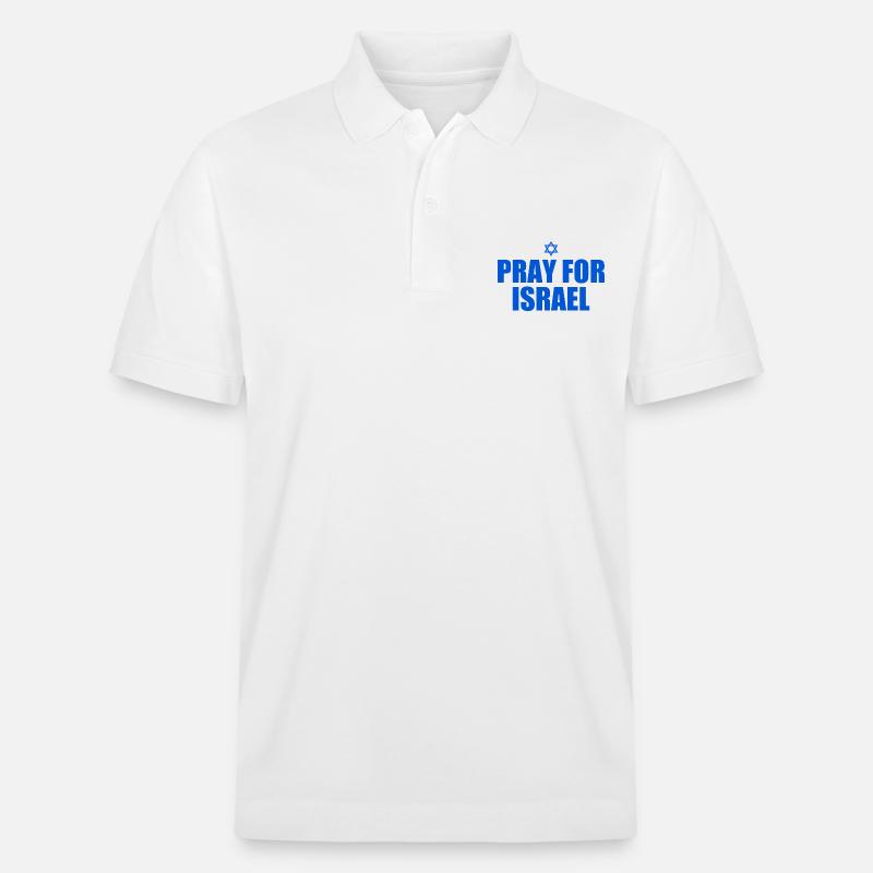 Pray for israel - Stanley/Stella Unisex Bio-Poloshirt PREPSTER - Weiß