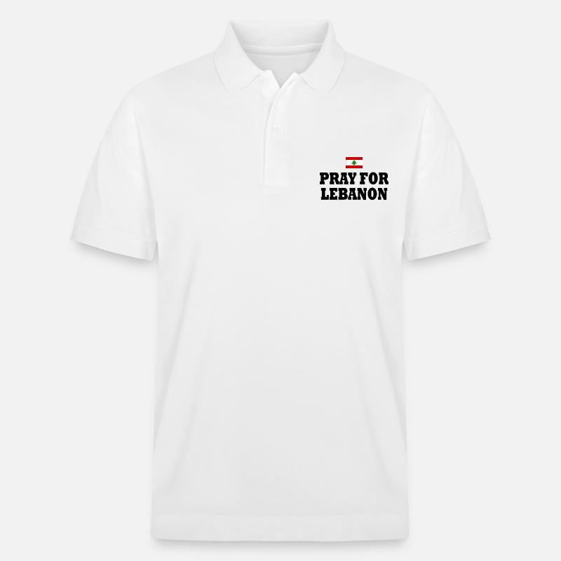 Pray for lebanon - libanon - Stanley/Stella Unisex Bio-Poloshirt PREPSTER - Weiß