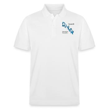 I´m over 50 Diver please help me in my jacket - Stanley/Stella Unisex Bio-Poloshirt PREPSTER - Weiß - Vorne - Roxy (174cm) & Andy (188cm)