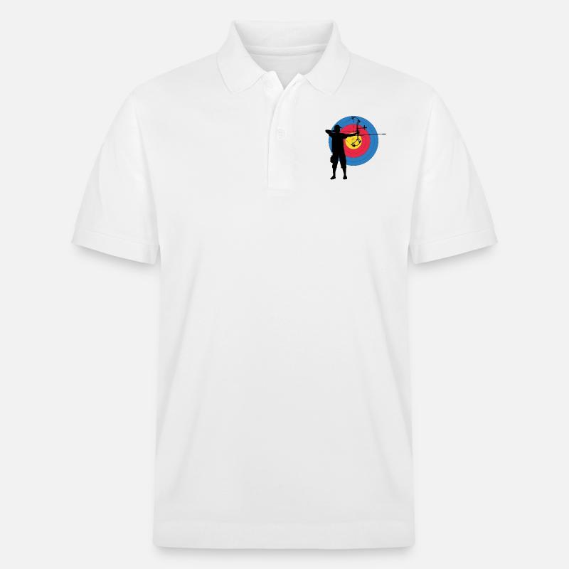 ArcLab CompoundTargetArcher - Polo PREPSTER bio Stanley/Stella Unisexe - blanc