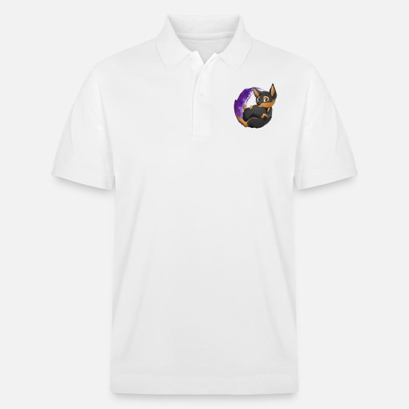 Kelpie Galaxie - Noir Feu - Polo PREPSTER bio Stanley/Stella Unisexe - blanc