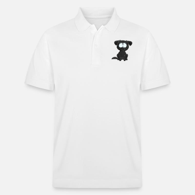 Schwarzer Labrador - Stanley/Stella Unisex Bio-Poloshirt PREPSTER - Weiß