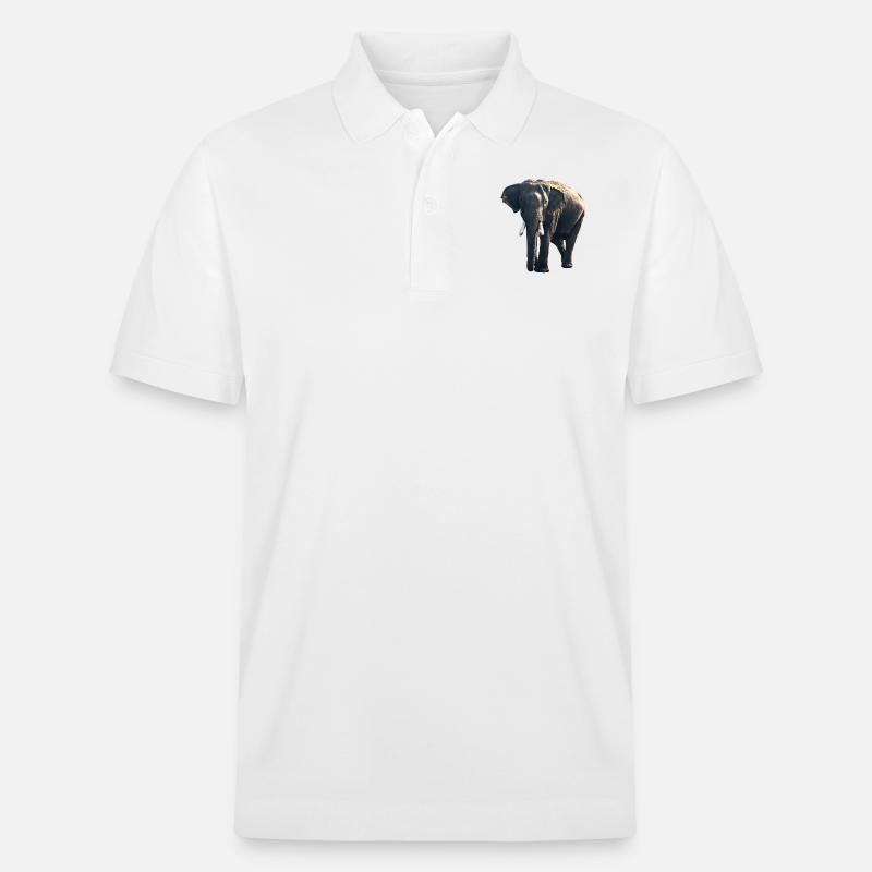 Elefant Tier - Stanley/Stella Unisex Bio-Poloshirt PREPSTER - Weiß