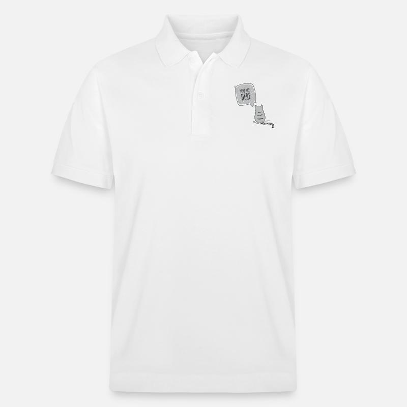 Katze - Stanley/Stella Unisex Bio-Poloshirt PREPSTER - Weiß