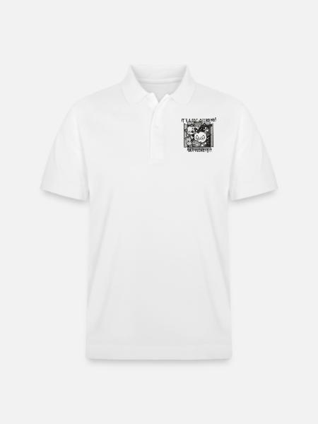cat-astrophy so many cats! - Stanley/Stella Unisex Organic Polo Shirt PREPSTER - white