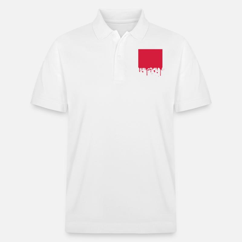Blut Hintergrund Fläche Rahmen - Stanley/Stella Unisex Bio-Poloshirt PREPSTER - Weiß