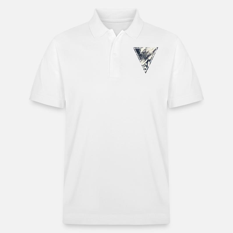 Marmor Dreieck - Stanley/Stella Unisex Bio-Poloshirt PREPSTER - Weiß