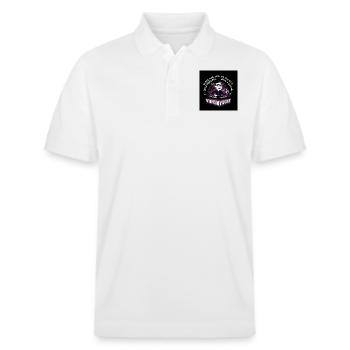 Logo du village des méchants Cravate - Polo PREPSTER bio Stanley/Stella Unisexe - blanc - Devant - Roxy (174cm) & Andy (188cm)