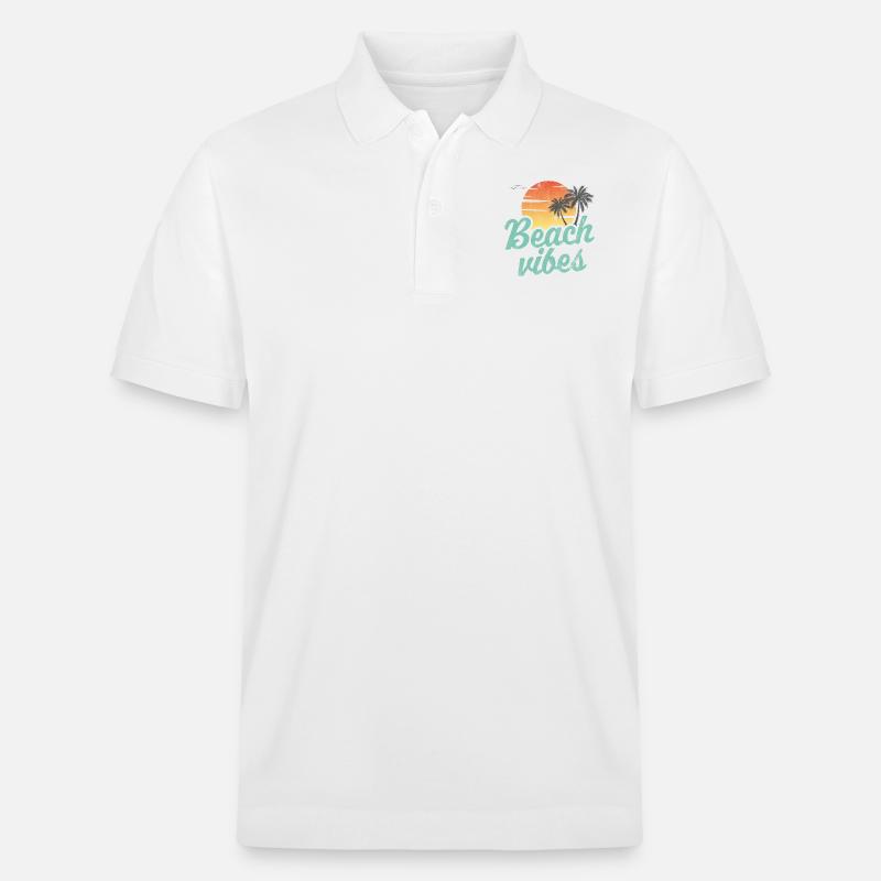 Vibrations de la plage - Polo PREPSTER bio Stanley/Stella Unisexe - blanc
