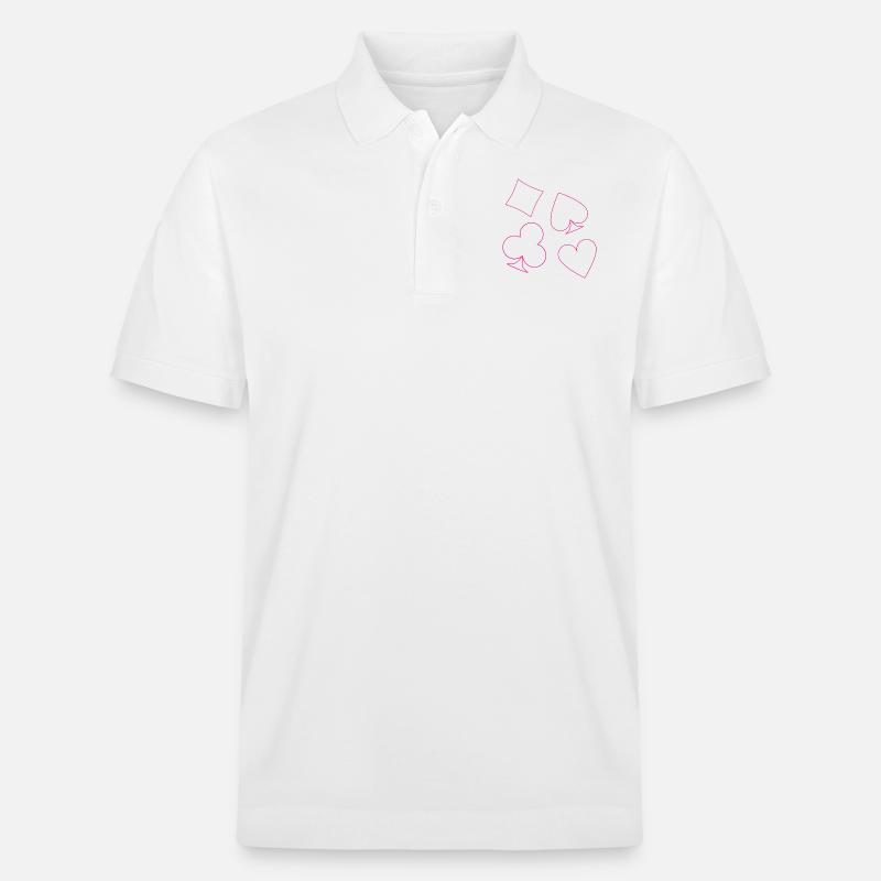 boardgame chess backgammon game night - Stanley/Stella Unisex Bio-Poloshirt PREPSTER - Weiß