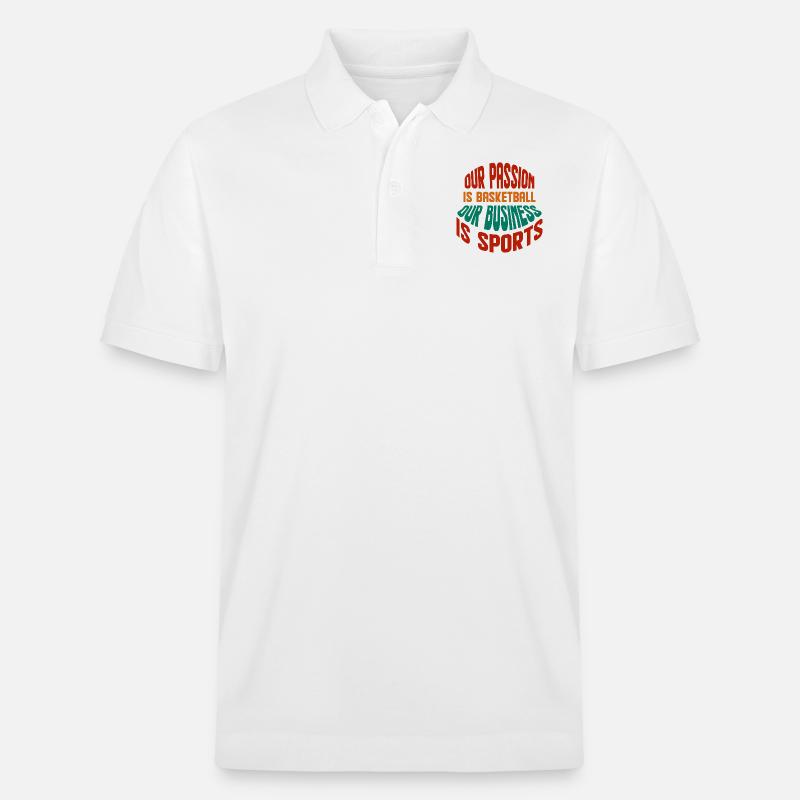 Notre passion, c’est le basket-ball - Polo PREPSTER bio Stanley/Stella Unisexe - blanc