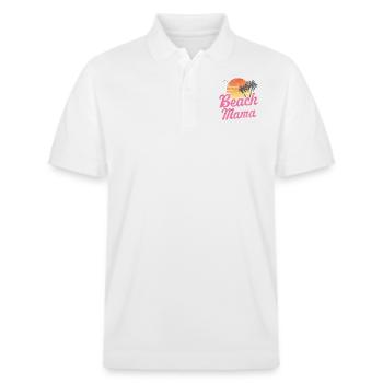 Maman de la plage - Polo PREPSTER bio Stanley/Stella Unisexe - blanc - Devant - Roxy (174cm) & Andy (188cm)