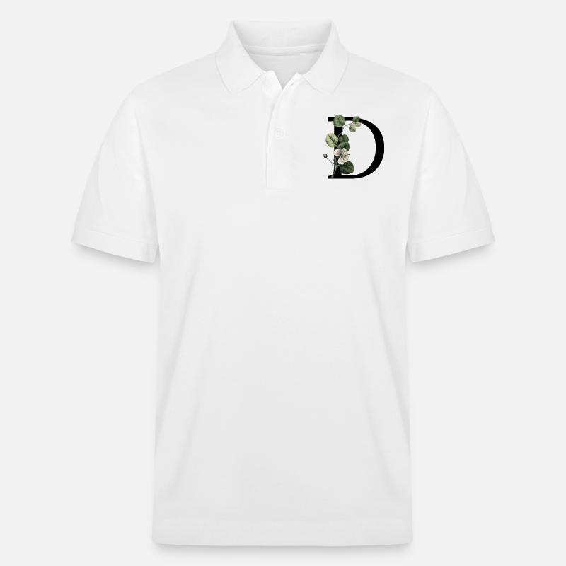 lettre d botanique vert - Polo PREPSTER bio Stanley/Stella Unisexe - blanc