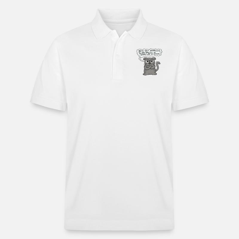 Genervte Katze - Nicht ansprechen! - Stanley/Stella Unisex Bio-Poloshirt PREPSTER - Weiß