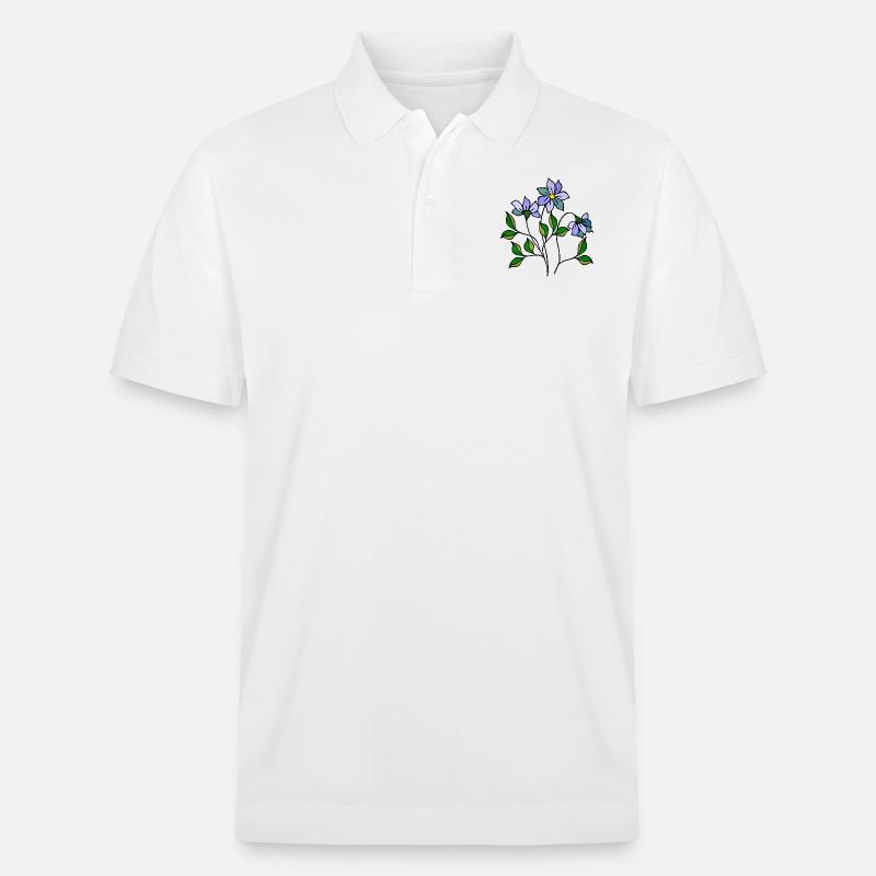 Blumen - Stanley/Stella Unisex Bio-Poloshirt PREPSTER - Weiß