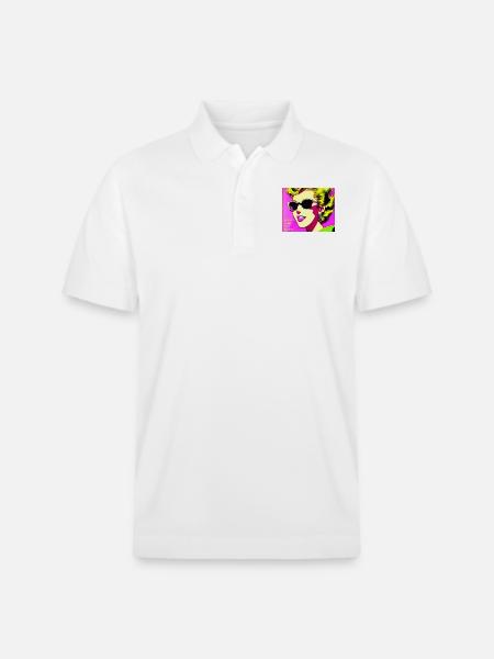 Always calm safe secure - Stanley/Stella Unisex Organic Polo Shirt PREPSTER - white