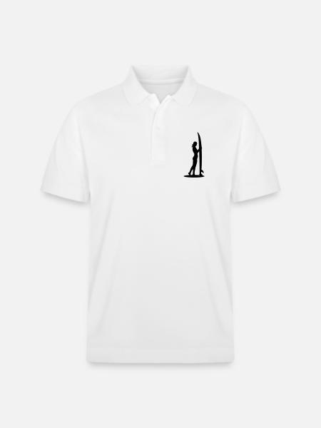 Surfing - Stanley/Stella Unisex Bio-Poloshirt PREPSTER - Weiß