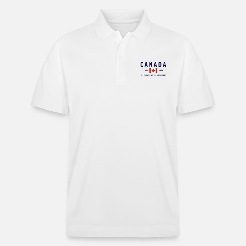 Canada Est 1867 Classique - Polo PREPSTER bio Stanley/Stella Unisexe - blanc