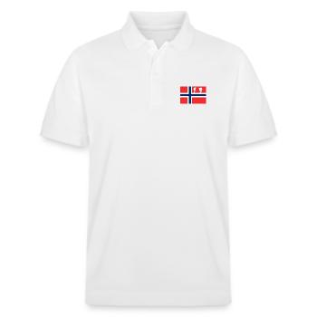 Norwegen, mein Land mit Flagge! - Stanley/Stella Unisex Bio-Poloshirt PREPSTER - Weiß - Vorne - Roxy (174cm) & Andy (188cm)