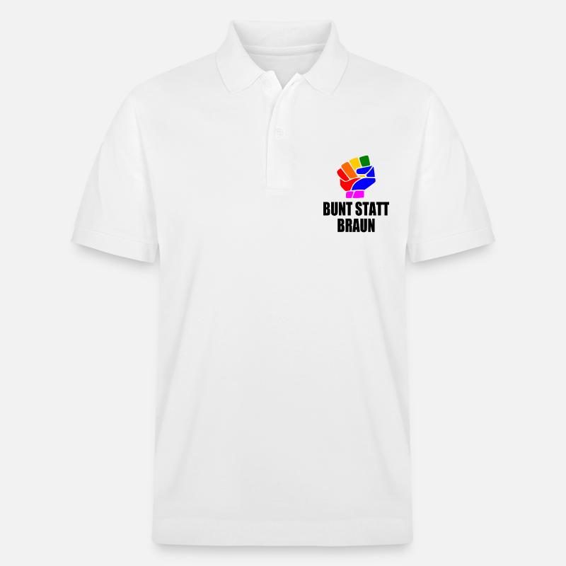 bunt statt braun - Stanley/Stella Unisex Bio-Poloshirt PREPSTER - Weiß
