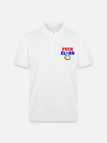 Fuck elon - Stanley/Stella Unisex Organic Polo Shirt PREPSTER - white