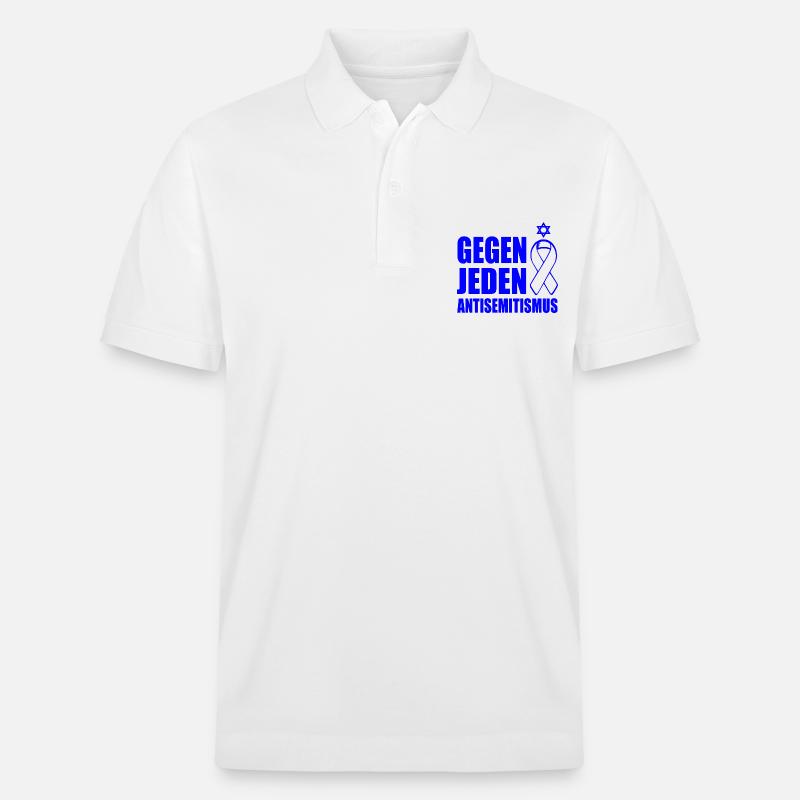gegen jeden antisemitismus - Stanley/Stella Unisex Bio-Poloshirt PREPSTER - Weiß