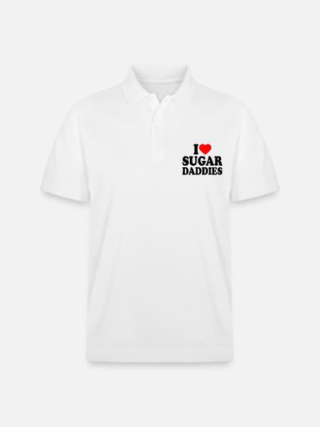i love sugar daddies - Stanley/Stella Unisex Organic Polo Shirt PREPSTER - white