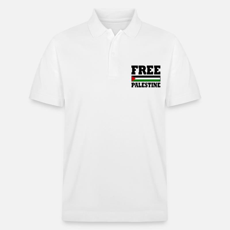 Free palestine - Stanley/Stella Unisex Bio-Poloshirt PREPSTER - Weiß