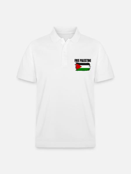 Free palestine - Stanley/Stella Unisex Bio-Poloshirt PREPSTER - Weiß