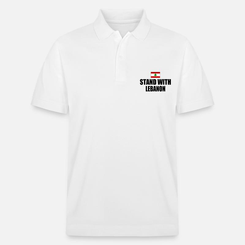 STAND WITH LEBANON - Stanley/Stella Unisex Bio-Poloshirt PREPSTER - Weiß