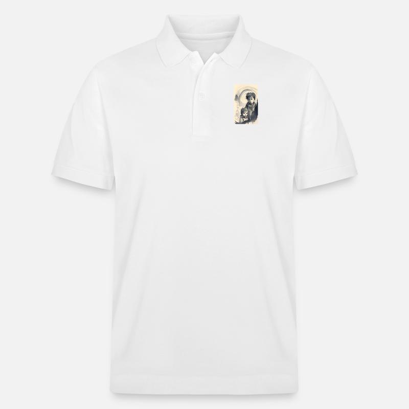 Frères à l’encre abstraite - Polo PREPSTER bio Stanley/Stella Unisexe - blanc