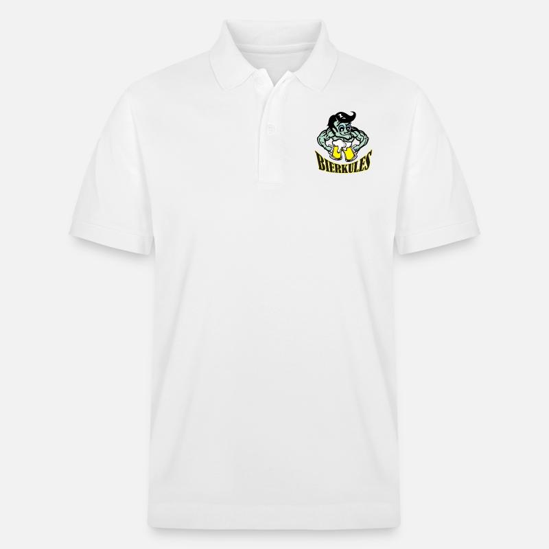 bierkules5c - Stanley/Stella Unisex Bio-Poloshirt PREPSTER - Weiß