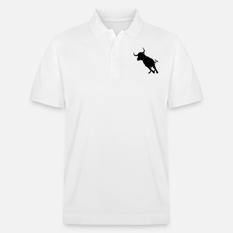 bull - Stanley/Stella Unisex Organic Polo Shirt PREPSTER - white