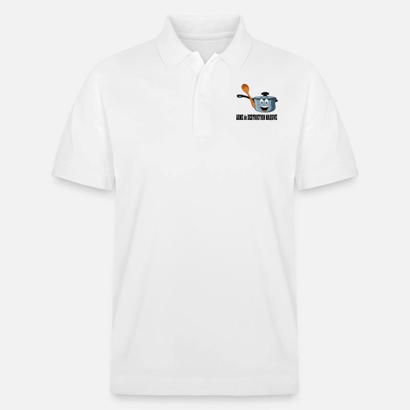 casseroles et cuillères manifestations - Polo PREPSTER bio Stanley/Stella Unisexe - blanc