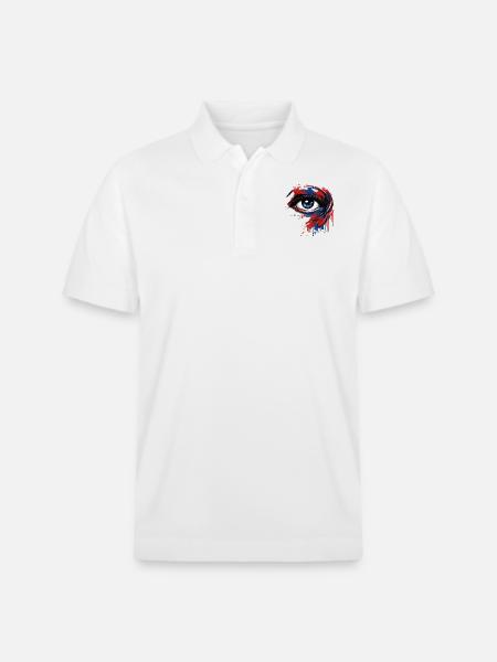 T-Shirt Frankreich - Stanley/Stella Unisex Bio-Poloshirt PREPSTER - Weiß