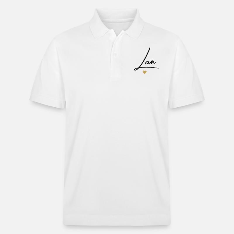 Amour - idée cadeau saint Valentin - Polo PREPSTER bio Stanley/Stella Unisexe - blanc
