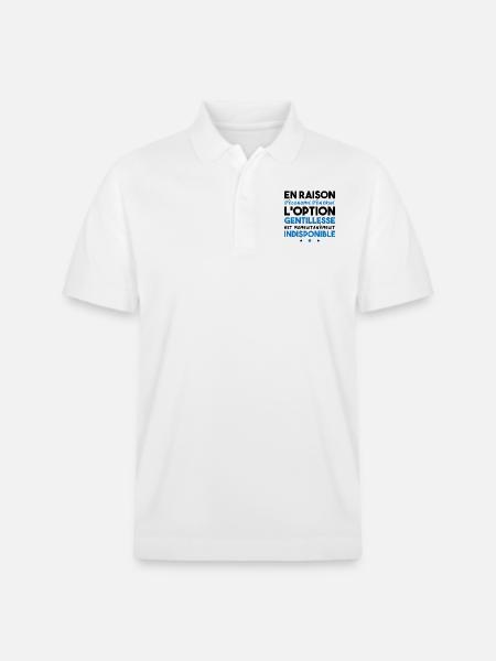 Option gentillesse indisponible - Polo PREPSTER bio Stanley/Stella Unisexe - blanc