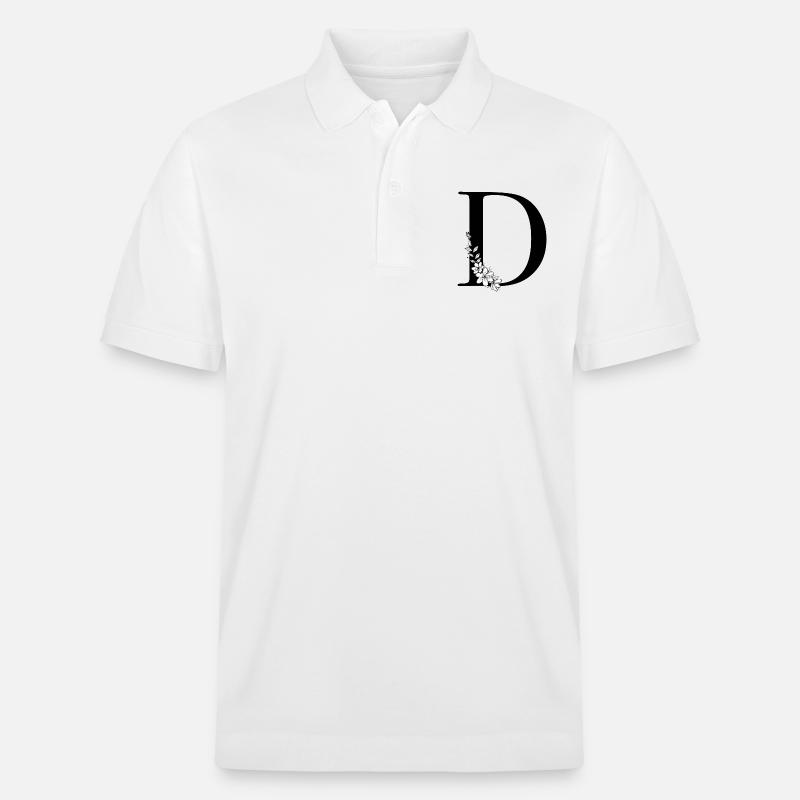 Buchstabe D - Stanley/Stella Unisex Bio-Poloshirt PREPSTER - Weiß