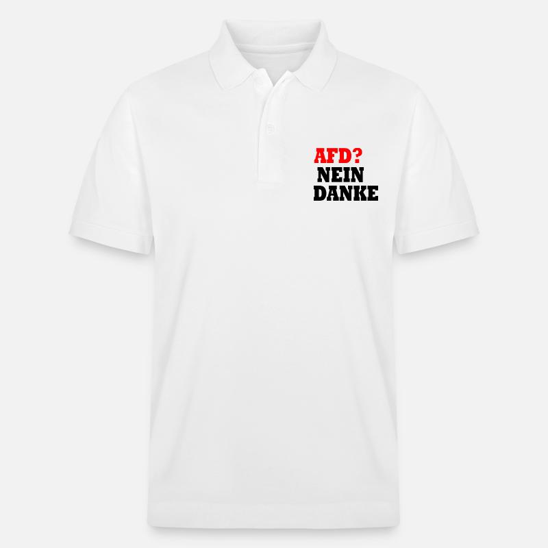 Afd nein danke - Stanley/Stella Unisex Bio-Poloshirt PREPSTER - Weiß