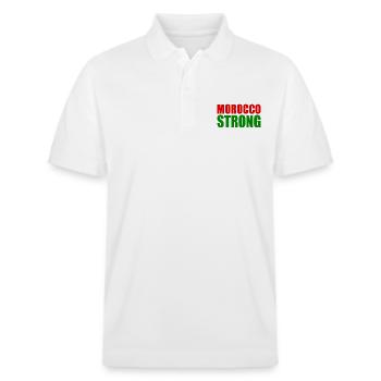 Morocco strong - Polo PREPSTER bio Stanley/Stella Unisexe - blanc - Devant - Roxy (174cm) & Andy (188cm)