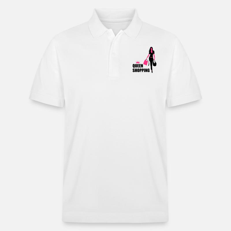Queen Shopping Crown - Stanley/Stella Unisex Bio-Poloshirt PREPSTER - Weiß