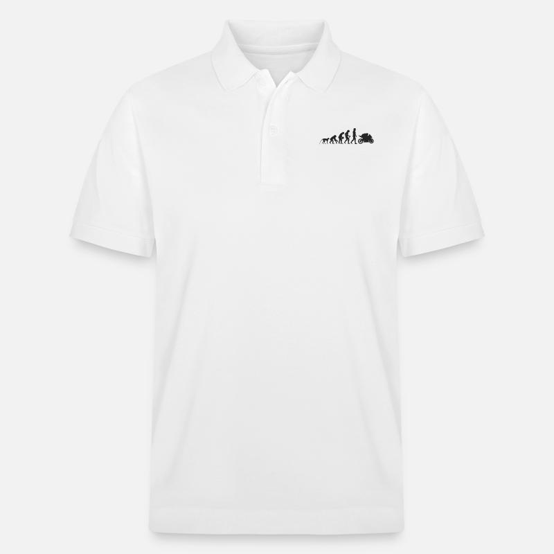 Moto Evolution - Polo PREPSTER bio Stanley/Stella Unisexe - blanc