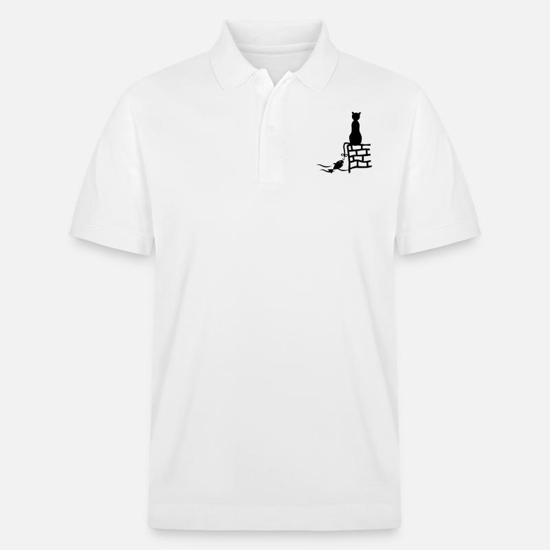 Fischer katze - Stanley/Stella Unisex Bio-Poloshirt PREPSTER - Weiß