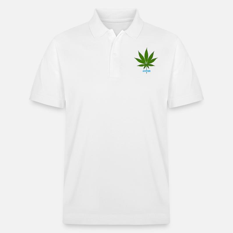 #Weed_HTBR - Stanley/Stella Unisex Bio-Poloshirt PREPSTER - Weiß