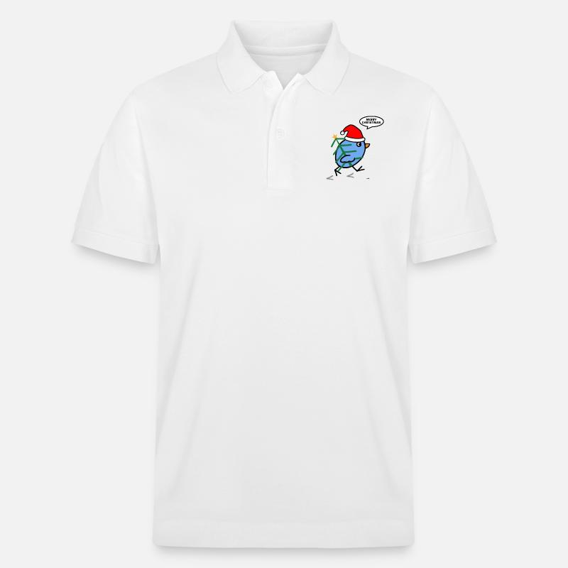 Vogel Christmas - Stanley/Stella Unisex Bio-Poloshirt PREPSTER - Weiß